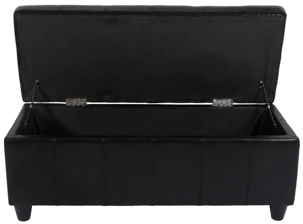 Skladovacia lavica Krien 112 x 45 x 45cm - Čierna