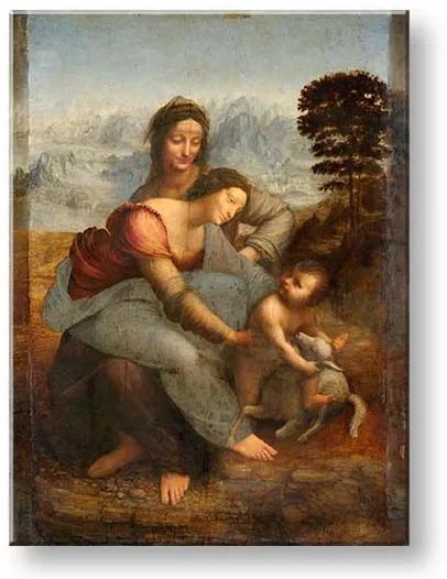 Obraz na plátne Leonardo da Vinci - Svätá rodina so svätou Annou