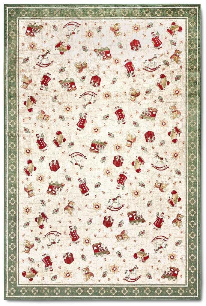 Kusový koberec Villeroy & Boch Toy's delight so strihaným vlasom 106218 Green, Multicolor, 50x80, zelená, obývacia izba, Villeroy & Boch