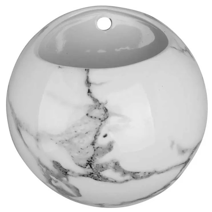 Nástenný kvetináč Globe biely 9 x 9,8 cm