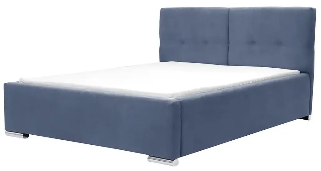 Čalúnená posteľ s úložným priestorom a matracom FELIX 120x200 cm Námorník