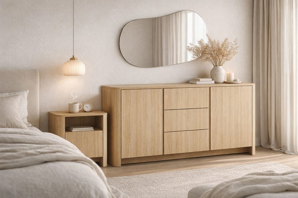 Nočný stolík Sorrenti 58 cm - dub vicenza