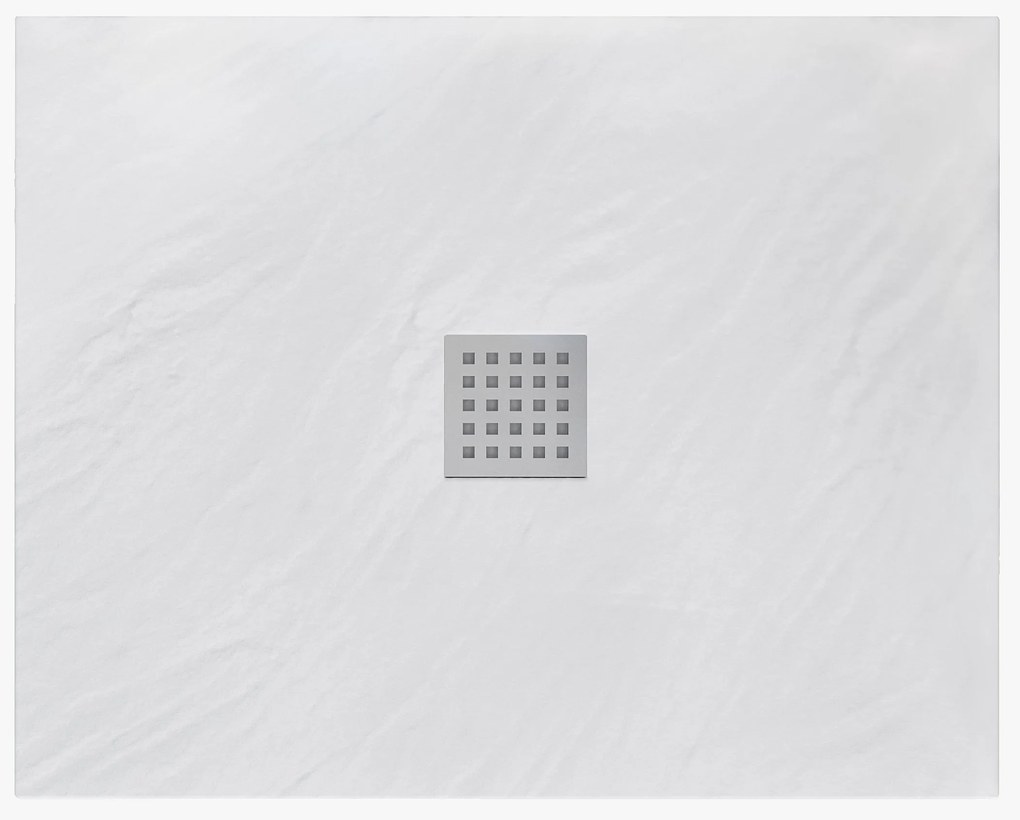 Rea Black Rock, konglomerátová sprchová vanička 120x90x3,5 cm, biela, REA-K5582