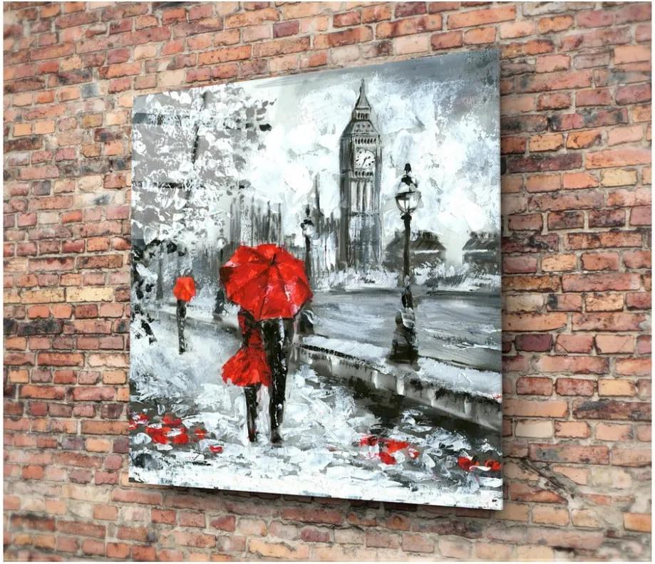 Sklenený obraz Insigne Romance On Streets, 30 × 30 cm