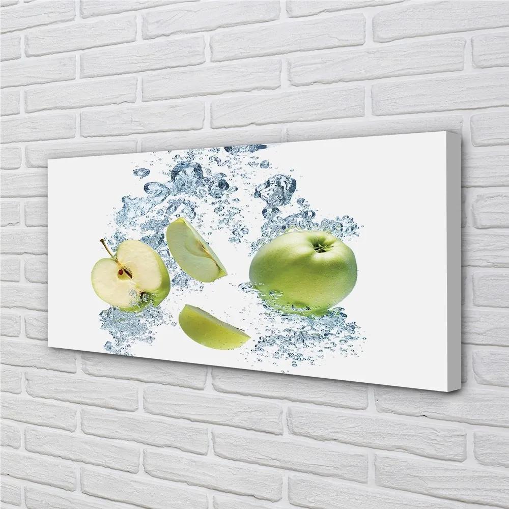 Obraz canvas Voda jablko nakrájaný 125x50 cm