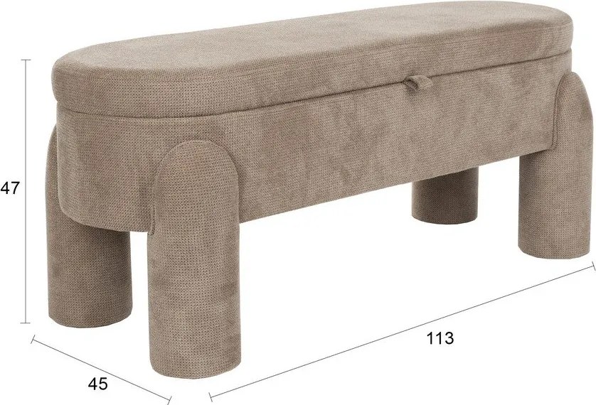 Svetlohnedá lavica Orly – White Label