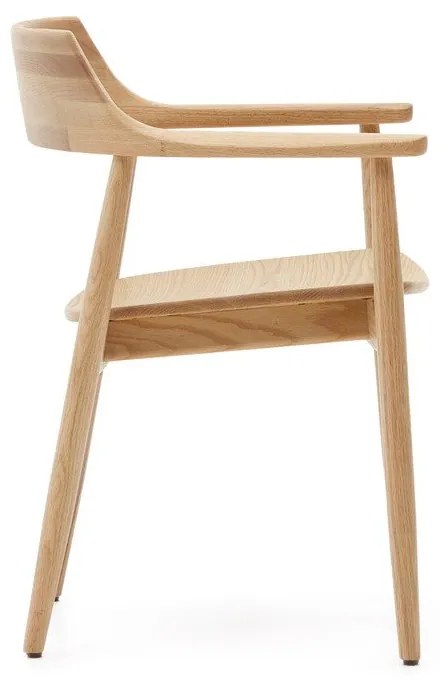 Jedálenská stolička z dubového dreva v prírodnej farbe Fondes – Kave Home
