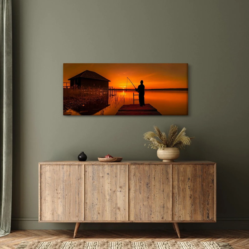 Obraz rybára (120x50 cm)