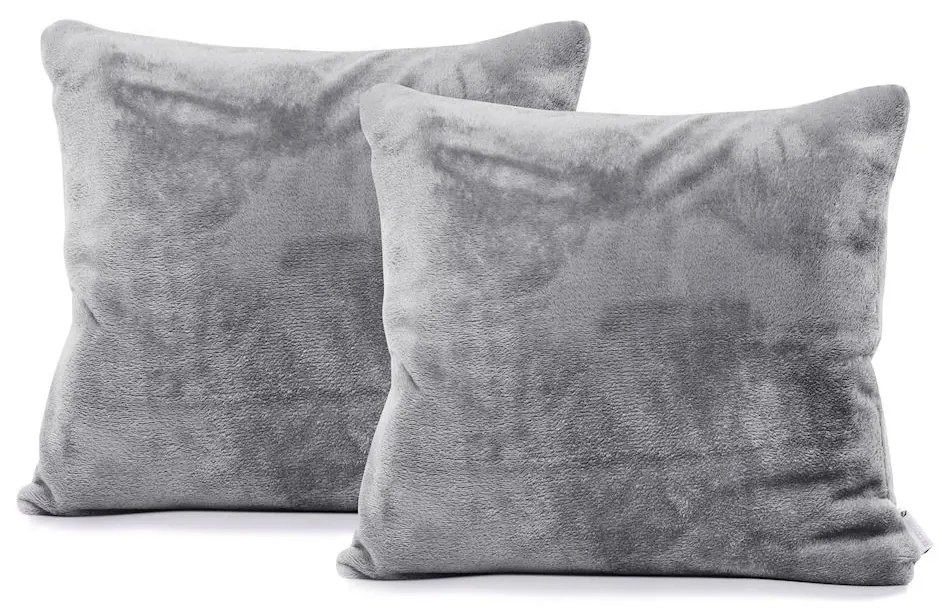 Obliečka na vankúš DecoKing MIC 45x45 cm strieborná