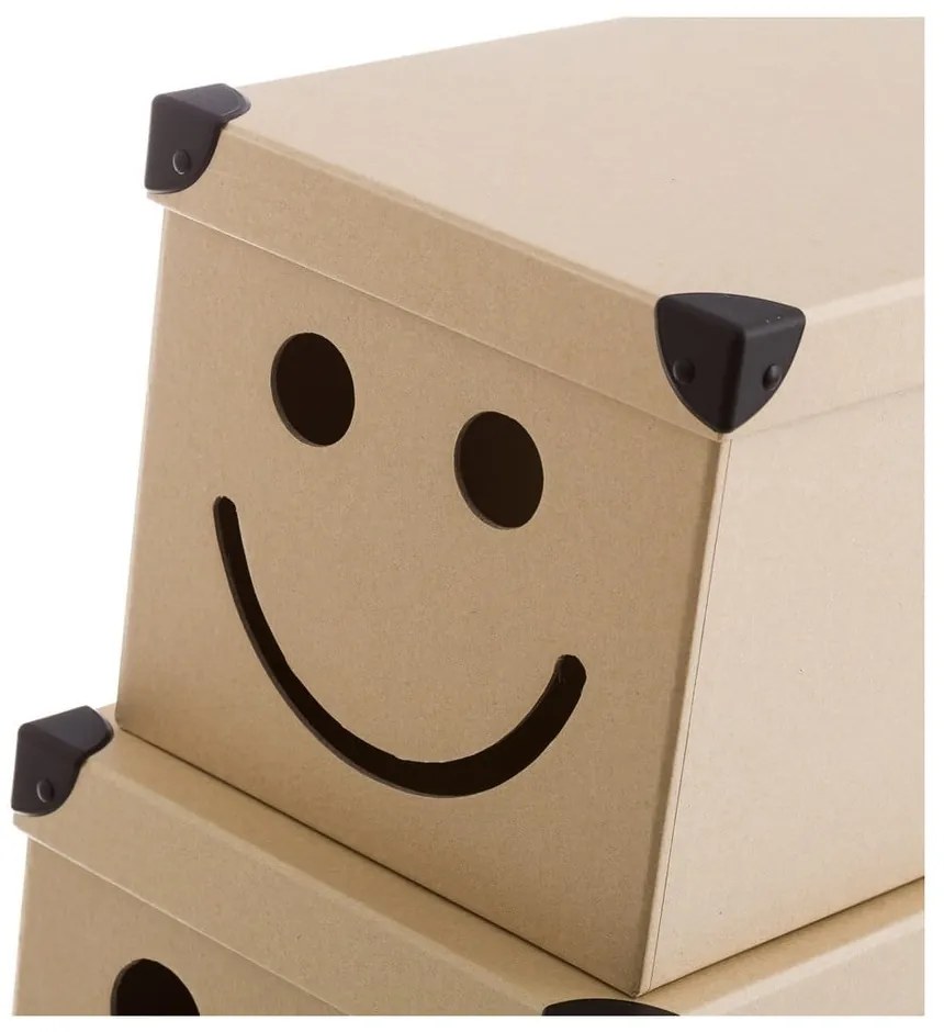Kartónové detské úložné boxy v súprave 10 ks Smile – Casa Selección