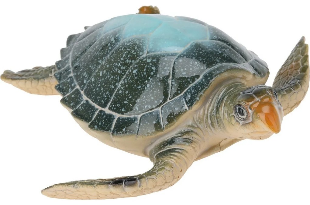 Nástenná dekorácia Korytnačka zelená, polyresin, 21 x 7 x 21,5 cm