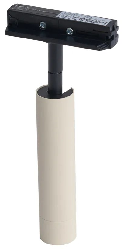 Moderný reflektor béžový s čiernou farbou pre koľajnicový systém 1-fázový - Iconic Ivy