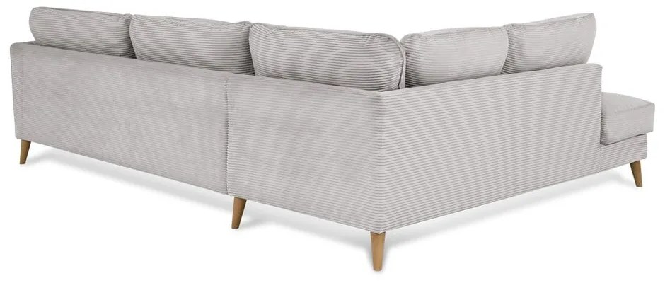 Svetlosivá menčestrová rohová pohovka (ľavý roh) Paris – Scandic