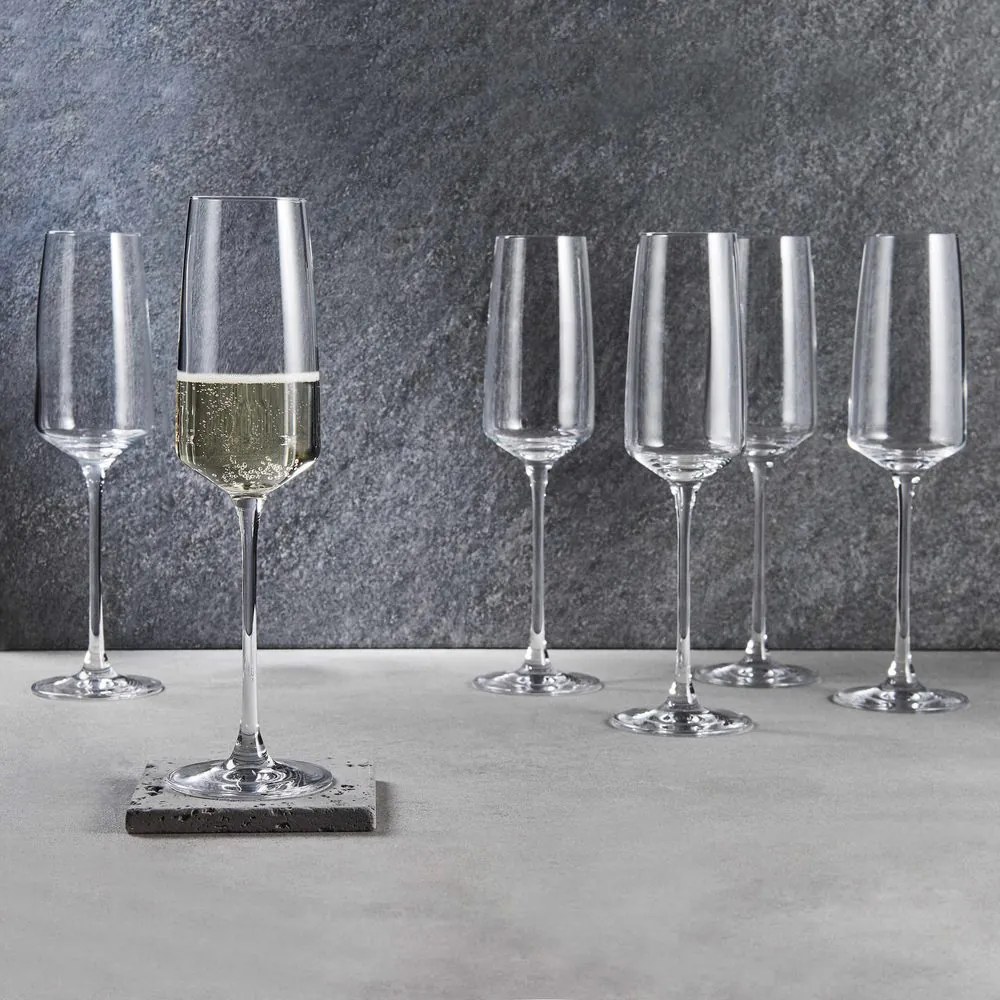 Butlers WINE & DINE Sada pohárov na šampanské 250 ml 6 ks