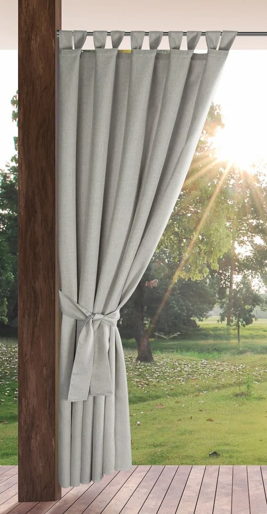 ZÁHRADNÝ VODEODOLNÝ ZÁVES NA PÚTKACH GARDEN 155X260 CM STRIEBORNÁ