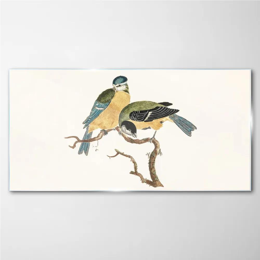 Obraz na skle Kreslenie zvierat vtákov