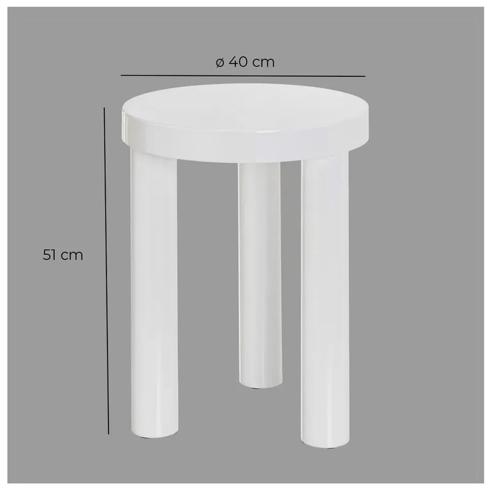 Okrúhly odkladací stolík ø 40 cm Dórica – Casa Selección