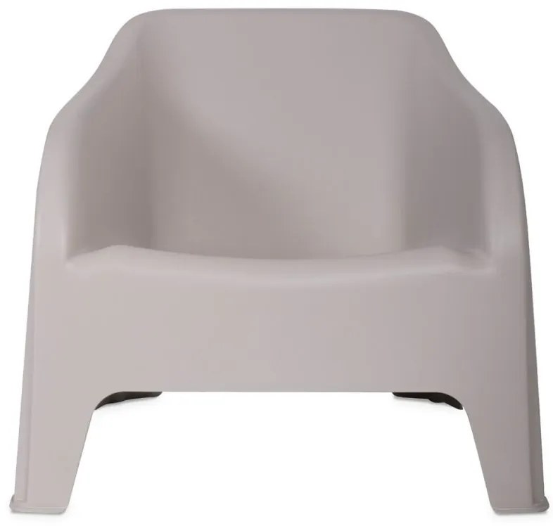 PETRA ARMCHAIR plastové kreslo, sivé