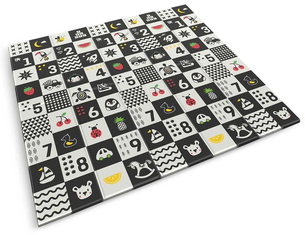 Penová podložka 200 x 180 x 1 cm Nukido NK-340 oceán-čísla