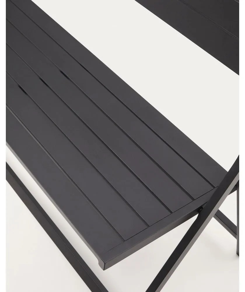 Čierna kovová záhradná lavica Torreta – Kave Home