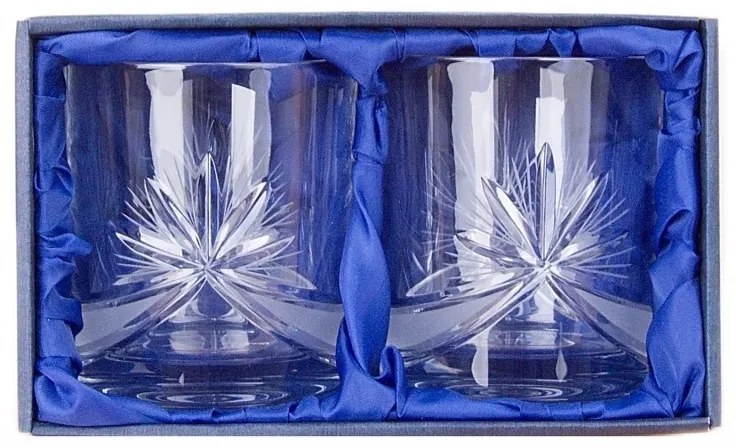 Onte Crystal Bohemia Crystal ručne brúsené poháre na whisky Mašľa 330 ml 2KS