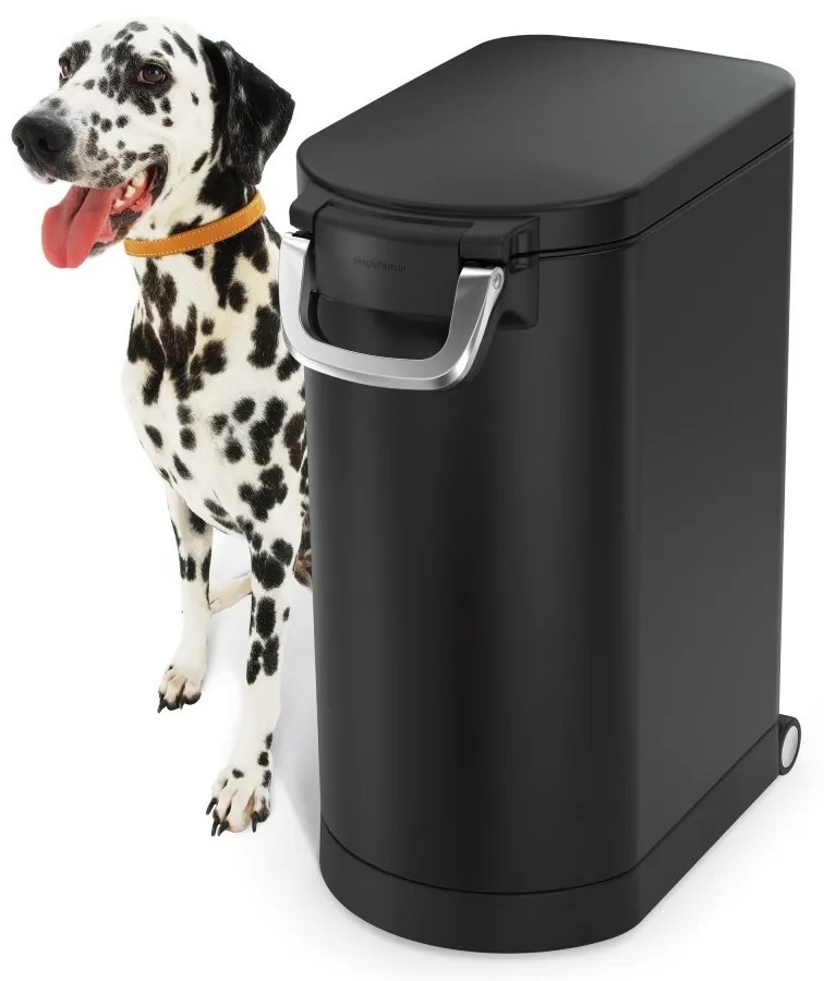 Simplehuman Kontajner na suché krmivo s poistkou 30 l, čierna mat, 30 l