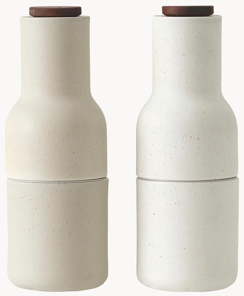 Mlynčeky na soľ a korenie's vrchnákmi z orechového dreva Bottle Grinder, 2 ks