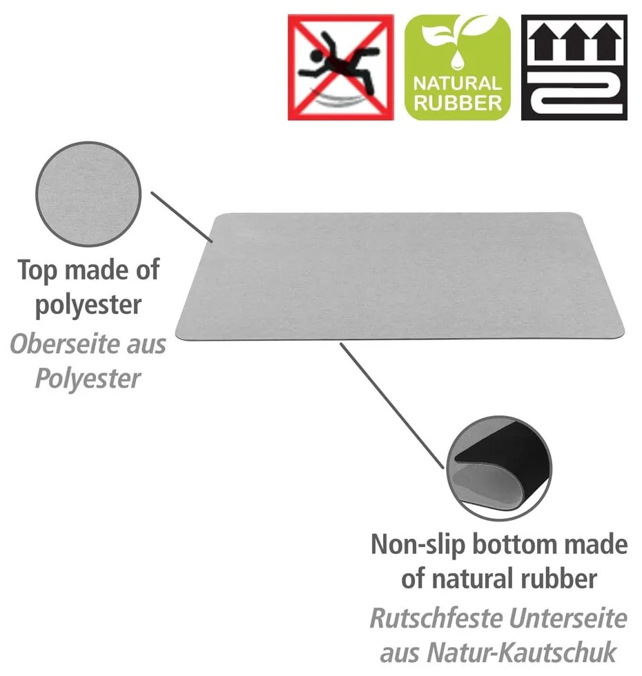 Sivá kúpeľňová predložka 50x80 cm – Wenko