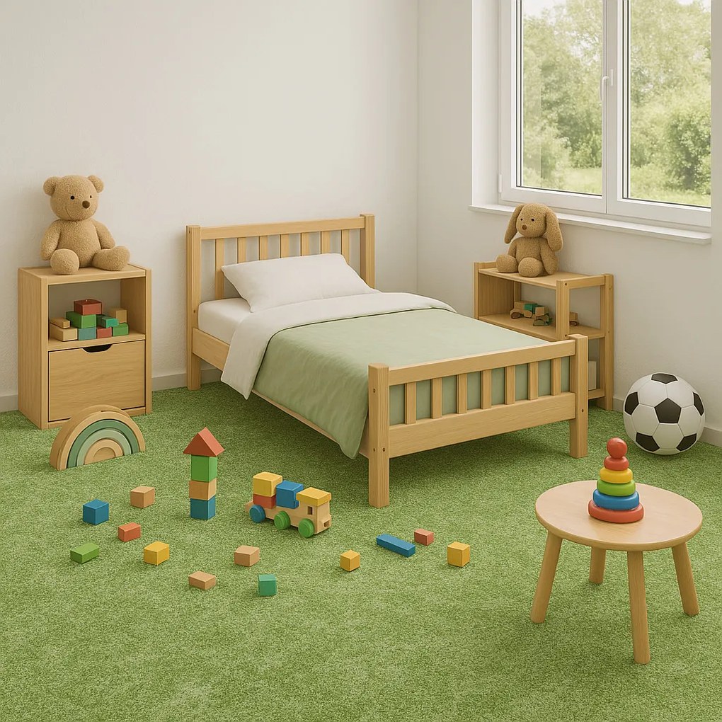 ITC, Koberec metráž Serenade 611, na mieru, šíře 4m,5m, zelená, filc, detská izba