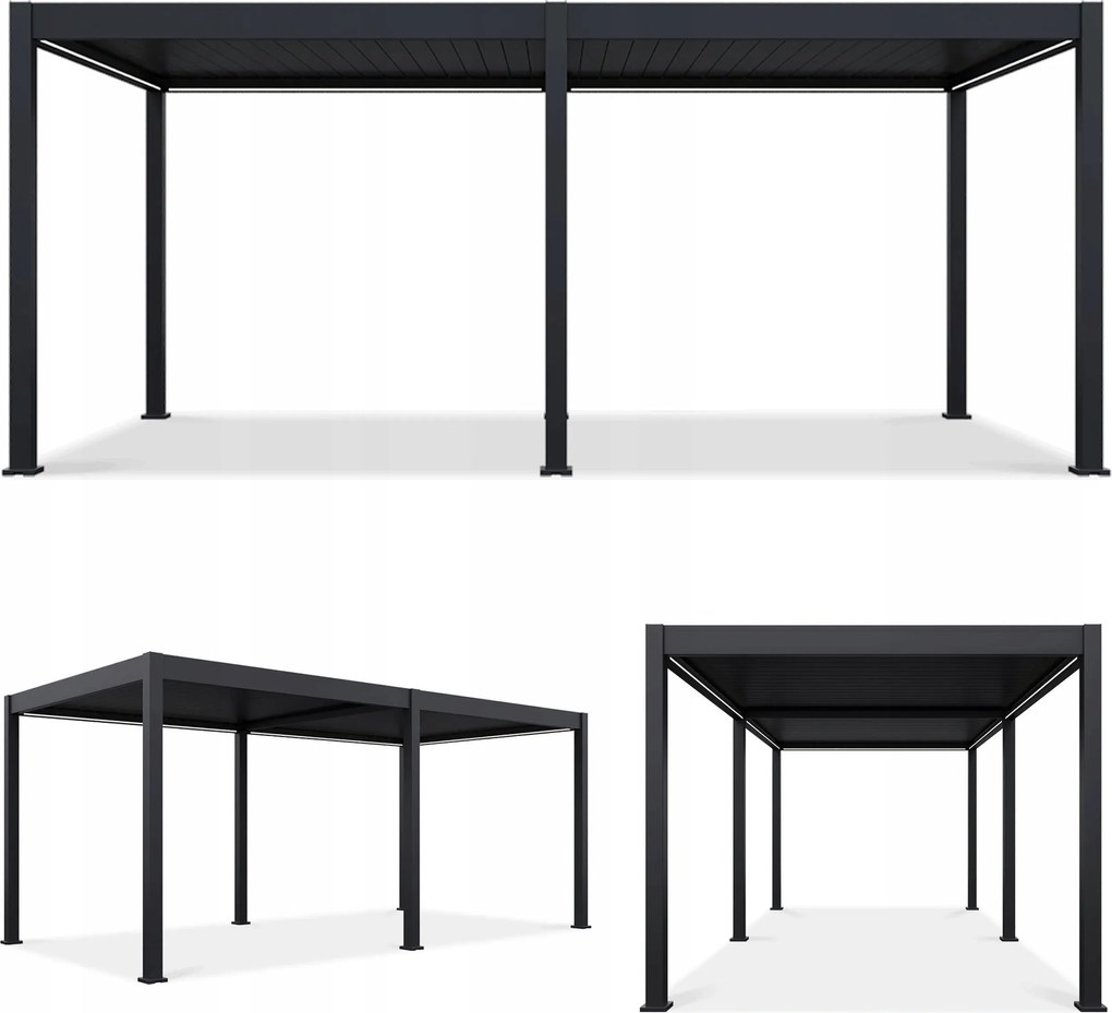 Automatická záhradná pergola na terasu Elegance 3x6 Led hliník Gutroof