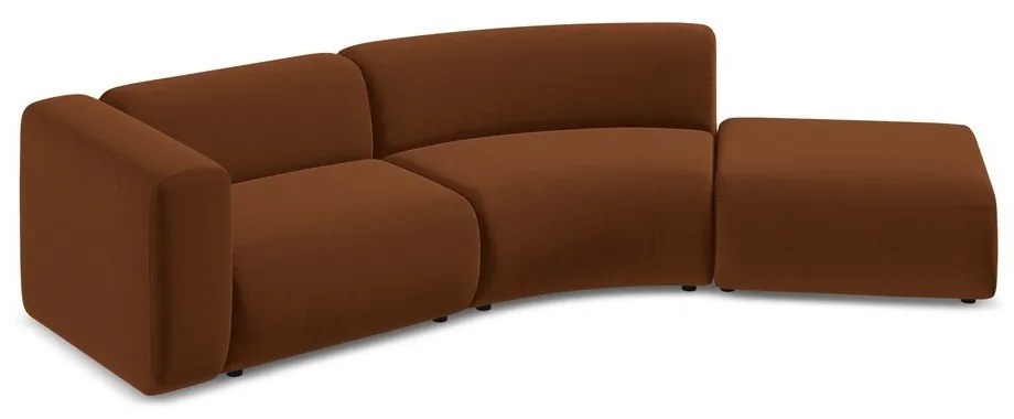 Oranžová/hnedá zamatová leňoška (pravý roh) Ekahi – Makamii