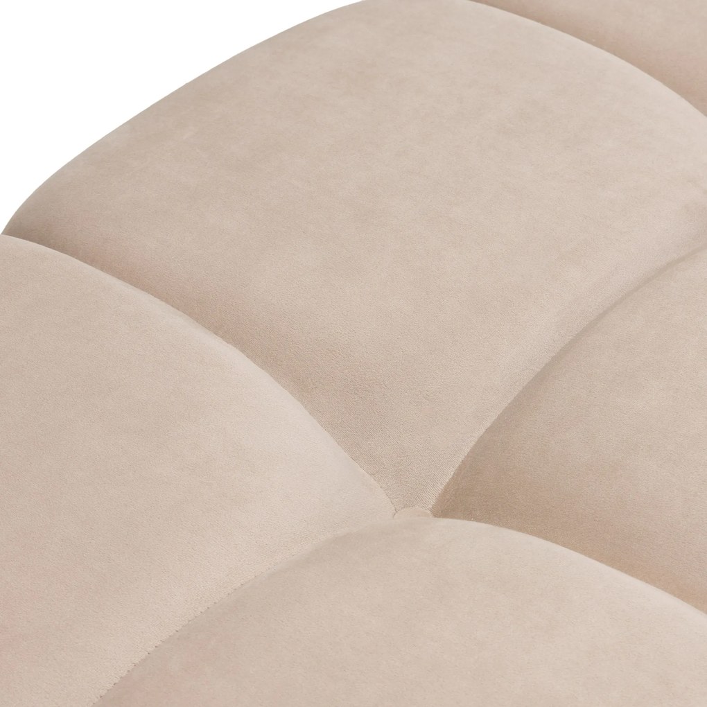 Modulový taburet Fluf Big 96 cm samet světle béžový