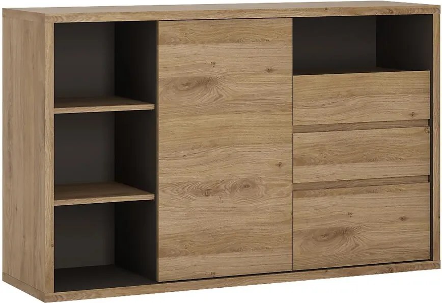 Komoda 1d-3s Shetland Typ 43 Dub Shetland/Sivá