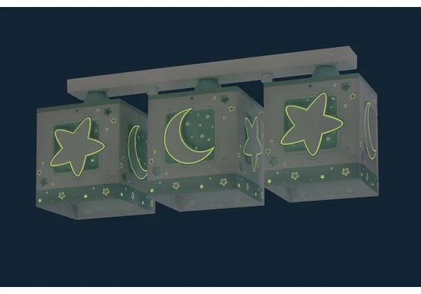 Dalber D-63233NH - Detské stropné svietidlo MOONLIGHT 3xE27/60W/230V