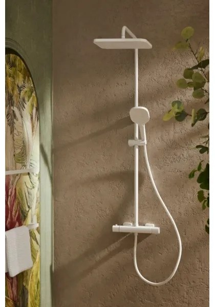 KFA Armatura 5756-910-44 - Sprchová sada s termostatickou batériou MALAGA biela