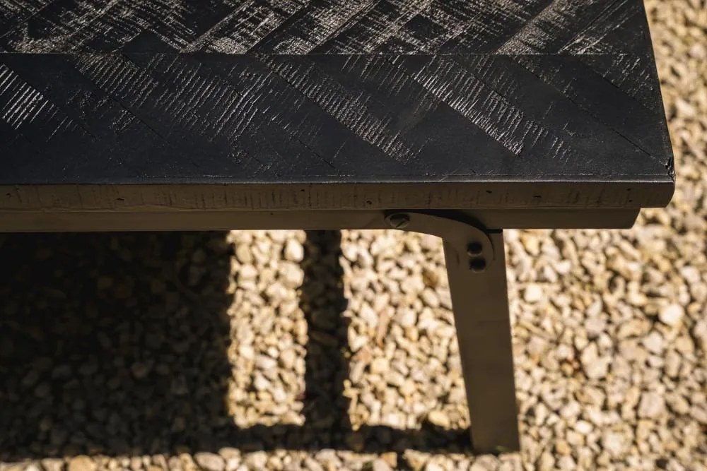BAZAR BIZAR The Herringbone Bench - Black - 110 lavica