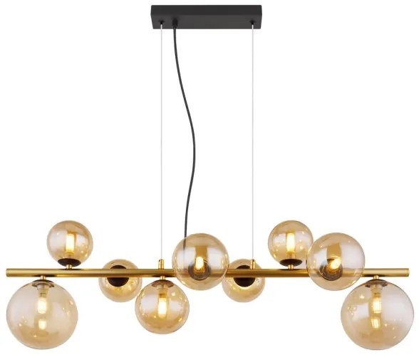 Globo 56135-9H - LED Luster na lanku RIHA 9xG9/3W/230V mosadz