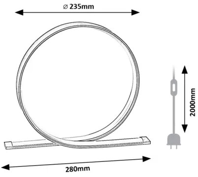 Rabalux 74210 - LED Stolná lampa AZULA LED/5W/230V 4000K čierna