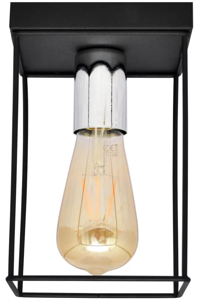 Stropné svietidlo FINN 1xE27/15W/230V čierna/chróm