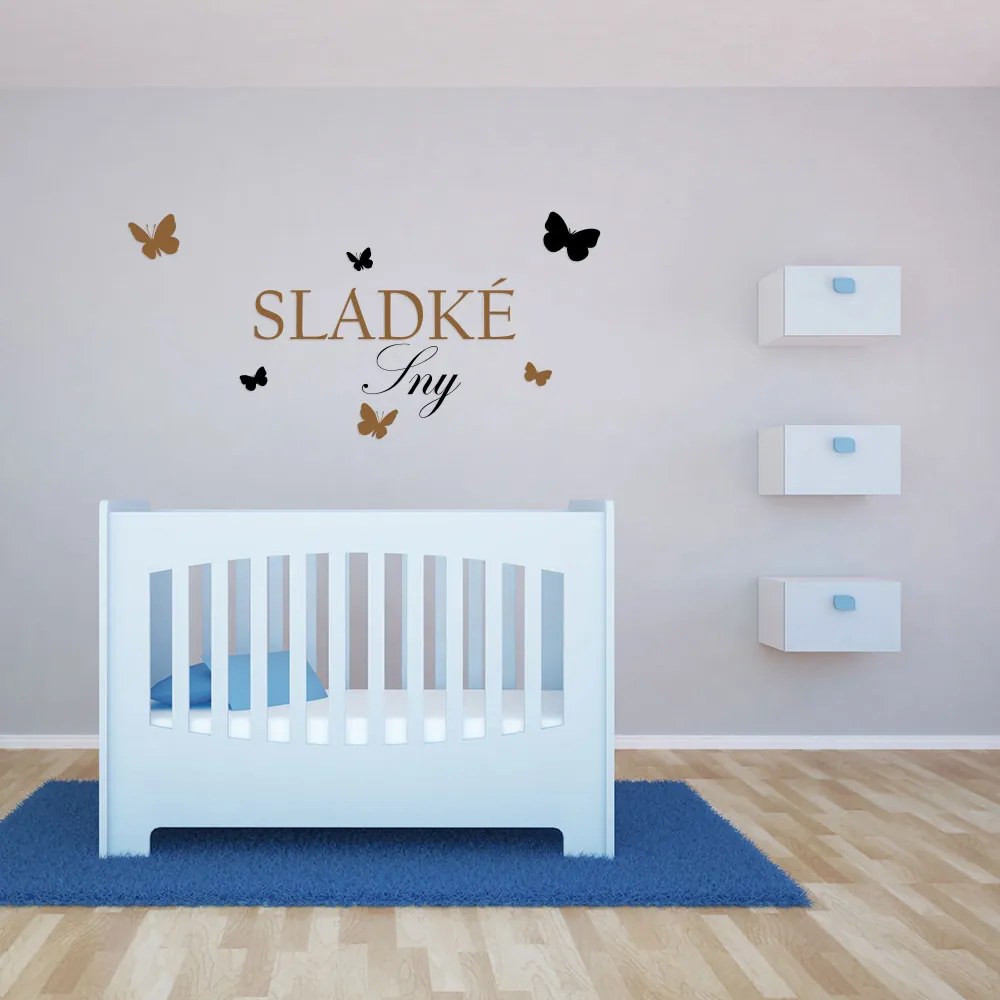 GLIX Sladké sny - samolepka na stenu Čierna a červená 120 x 60 cm