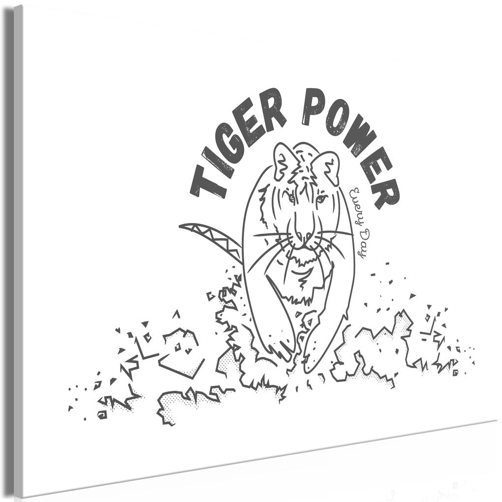 Artgeist Obraz - Tiger Power (1 Part) Wide Veľkosť: 120x80, Verzia: Premium Print