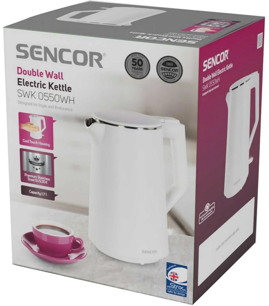 Sencor SWK 0550WH varná kanvica, biela