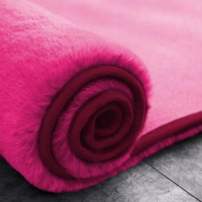 Protišmykový koberec RABBIT tmavoružový kruh