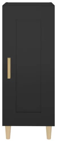 vidaXL Komoda čierna 34,5x34x90 cm spracované drevo-