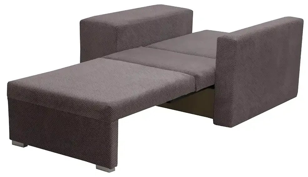 Kreslo pre 1 osobu s funkciou spania DOTA + 2 taburety Hnědý