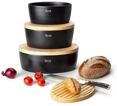 Continenta C3731 - Chlebník s vekom 27x20x13,5 cm gumovník