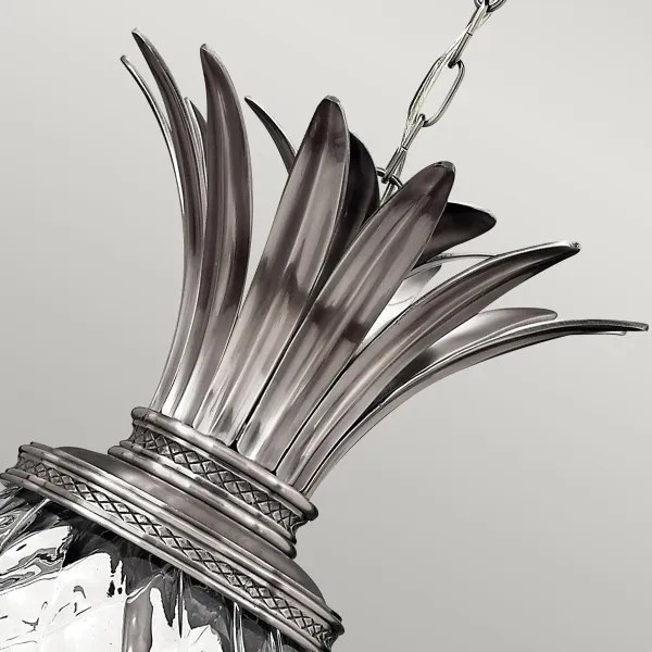 Hinkley HK-PLANT4-P-PL - Luster na reťazi PLANTATION 4xE14/40W/230V strieborná