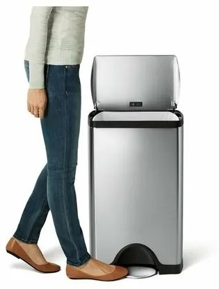 Simplehuman Obdĺžnikový pedálový kôš 38 l, oceľ