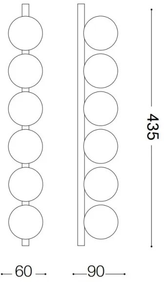 Ideal Lux - LED Stropné svietidlo PING PONG 6xLED/3W/230V CRI 90 mosadz