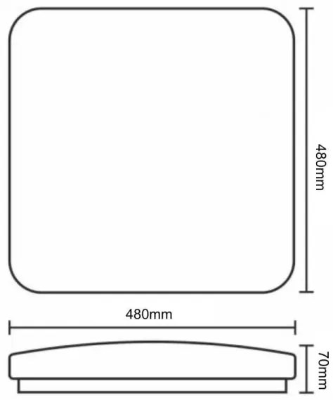 LED Stropné svietidlo OPAL LED/48W/230V 3000-6500K + diaľkové ovládanie